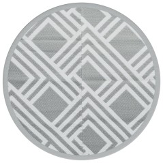 vidaXL Outdoor-Teppich Grau Ø200 cm PP