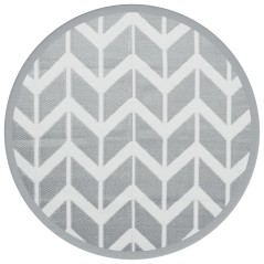 vidaXL Outdoor-Teppich Grau Ø200 cm PP