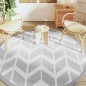 vidaXL Outdoor-Teppich Grau Ø200 cm PP vidaXL Outdoor-Teppich Grau Ø200 cm PP