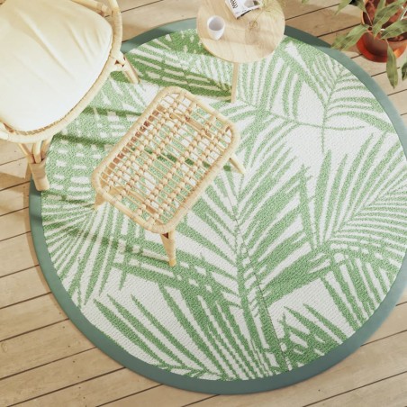 vidaXL Outdoor-Teppich Grün Ø160 cm PP
