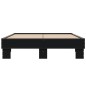 vidaXL Bettgestell Schwarz 140x200 cm Holzwerkstoff und Metall vidaXL Bettgestell Schwarz 140x200 cm Holzwerkstoff und Metall
