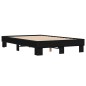 vidaXL Bettgestell Schwarz 140x200 cm Holzwerkstoff und Metall vidaXL Bettgestell Schwarz 140x200 cm Holzwerkstoff und Metall