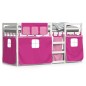 vidaXL Etagenbett mit Vorhängen Rosa 90x190 cm Massivholz Kiefer vidaXL Etagenbett mit Vorhängen Rosa 90x190 cm Massivholz Kiefer