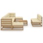 10-tlg. Garten-Lounge-Set Kissen Honigbraun Kiefer Massivholz 10-tlg. Garten-Lounge-Set Kissen Honigbraun Kiefer Massivholz