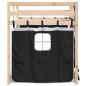vidaXL Etagenbett mit Vorhängen Weiß & Schwarz 80x200 cm Kiefernholz vidaXL Etagenbett mit Vorhängen Weiß & Schwarz 80x200 cm Kiefernholz
