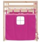 vidaXL Etagenbett mit Vorhängen Rosa 80x200 cm Massivholz Kiefer vidaXL Etagenbett mit Vorhängen Rosa 80x200 cm Massivholz Kiefer