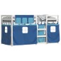 vidaXL Etagenbett mit Vorhängen Blau 75x190 cm Massivholz Kiefer vidaXL Etagenbett mit Vorhängen Blau 75x190 cm Massivholz Kiefer