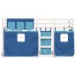 vidaXL Etagenbett mit Vorhängen Blau 75x190 cm Massivholz Kiefer vidaXL Etagenbett mit Vorhängen Blau 75x190 cm Massivholz Kiefer