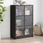 vidaXL Highboard mit Türen Schwarz 68x37x109 cm Holzwerkstoff vidaXL Highboard mit Türen Schwarz 68x37x109 cm Holzwerkstoff