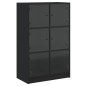 vidaXL Highboard mit Türen Schwarz 68x37x109 cm Holzwerkstoff vidaXL Highboard mit Türen Schwarz 68x37x109 cm Holzwerkstoff