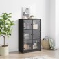 vidaXL Highboard mit Türen Schwarz 68x37x109 cm Holzwerkstoff vidaXL Highboard mit Türen Schwarz 68x37x109 cm Holzwerkstoff