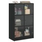 vidaXL Highboard mit Türen Schwarz 68x37x109 cm Holzwerkstoff vidaXL Highboard mit Türen Schwarz 68x37x109 cm Holzwerkstoff