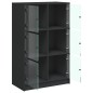 vidaXL Highboard mit Türen Schwarz 68x37x109 cm Holzwerkstoff vidaXL Highboard mit Türen Schwarz 68x37x109 cm Holzwerkstoff