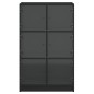 vidaXL Highboard mit Türen Schwarz 68x37x109 cm Holzwerkstoff vidaXL Highboard mit Türen Schwarz 68x37x109 cm Holzwerkstoff