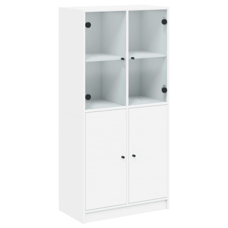 vidaXL Highboard mit Türen Weiß 68x37x142 cm Holzwerkstoff