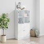 vidaXL Highboard mit Türen Weiß 68x37x142 cm Holzwerkstoff vidaXL Highboard mit Türen Weiß 68x37x142 cm Holzwerkstoff