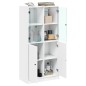 vidaXL Highboard mit Türen Weiß 68x37x142 cm Holzwerkstoff vidaXL Highboard mit Türen Weiß 68x37x142 cm Holzwerkstoff