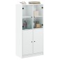 vidaXL Highboard mit Türen Weiß 68x37x142 cm Holzwerkstoff vidaXL Highboard mit Türen Weiß 68x37x142 cm Holzwerkstoff