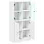 vidaXL Highboard mit Türen Weiß 68x37x142 cm Holzwerkstoff vidaXL Highboard mit Türen Weiß 68x37x142 cm Holzwerkstoff