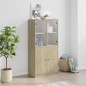 vidaXL Highboard mit Türen Sonoma-Eiche 68x37x142 cm Holzwerkstoff vidaXL Highboard mit Türen Sonoma-Eiche 68x37x142 cm Holzwerkstoff