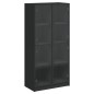 vidaXL Highboard mit Türen Schwarz 68x37x142 cm Holzwerkstoff vidaXL Highboard mit Türen Schwarz 68x37x142 cm Holzwerkstoff