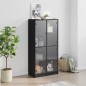 vidaXL Highboard mit Türen Schwarz 68x37x142 cm Holzwerkstoff vidaXL Highboard mit Türen Schwarz 68x37x142 cm Holzwerkstoff