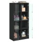 vidaXL Highboard mit Türen Schwarz 68x37x142 cm Holzwerkstoff vidaXL Highboard mit Türen Schwarz 68x37x142 cm Holzwerkstoff