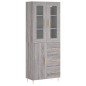Highboard Grau Sonoma 69,5x34x180 cm Holzwerkstoff Highboard Grau Sonoma 69,5x34x180 cm Holzwerkstoff