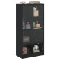 vidaXL Highboard mit Türen Schwarz 68x37x142 cm Holzwerkstoff vidaXL Highboard mit Türen Schwarz 68x37x142 cm Holzwerkstoff
