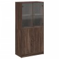 vidaXL Highboard mit Türen Braun Eiche-Optik 68x37x142cm Holzwerkstoff vidaXL Highboard mit Türen Braun Eiche-Optik 68x37x142cm Holzwerkstoff