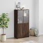vidaXL Highboard mit Türen Braun Eiche-Optik 68x37x142cm Holzwerkstoff vidaXL Highboard mit Türen Braun Eiche-Optik 68x37x142cm Holzwerkstoff