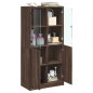 vidaXL Highboard mit Türen Braun Eiche-Optik 68x37x142cm Holzwerkstoff vidaXL Highboard mit Türen Braun Eiche-Optik 68x37x142cm Holzwerkstoff