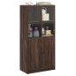 vidaXL Highboard mit Türen Braun Eiche-Optik 68x37x142cm Holzwerkstoff vidaXL Highboard mit Türen Braun Eiche-Optik 68x37x142cm Holzwerkstoff