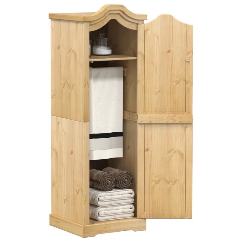 vidaXL Kleiderschrank Corona 55x52x170 cm Massivholz Kiefer vidaXL Kleiderschrank Corona 55x52x170 cm Massivholz Kiefer