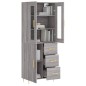 Highboard Grau Sonoma 69,5x34x180 cm Holzwerkstoff Highboard Grau Sonoma 69,5x34x180 cm Holzwerkstoff