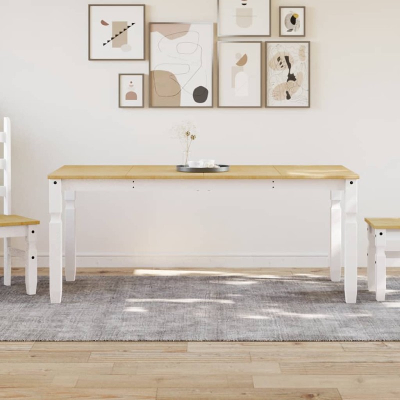 vidaXL Esstisch Corona Weiß 180x90x75 cm Massivholz Kiefer vidaXL Esstisch Corona Weiß 180x90x75 cm Massivholz Kiefer