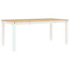 vidaXL Esstisch Corona Weiß 180x90x75 cm Massivholz Kiefer