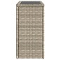 vidaXL Garten-Beistelltisch mit Glasplatte 58x27,5x55 cm Poly Rattan vidaXL Garten-Beistelltisch mit Glasplatte 58x27,5x55 cm Poly Rattan