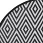 vidaXL Outdoor-Teppich Weiß und Schwarz Ø160 cm PP vidaXL Outdoor-Teppich Weiß und Schwarz Ø160 cm PP