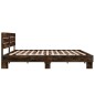 vidaXL Bettgestell Räuchereiche 200x200 cm Holzwerkstoff und Metall vidaXL Bettgestell Räuchereiche 200x200 cm Holzwerkstoff und Metall