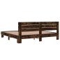 vidaXL Bettgestell Räuchereiche 200x200 cm Holzwerkstoff und Metall vidaXL Bettgestell Räuchereiche 200x200 cm Holzwerkstoff und Metall
