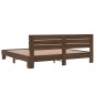 vidaXL Bettgestell Braun Eichen-Optik 180x200 cm Holzwerkstoff Metall vidaXL Bettgestell Braun Eichen-Optik 180x200 cm Holzwerkstoff Metall