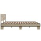 vidaXL Bettgestell Sonoma-Eiche 150x200 cm Holzwerkstoff und Metall vidaXL Bettgestell Sonoma-Eiche 150x200 cm Holzwerkstoff und Metall