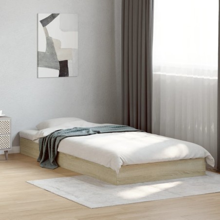 vidaXL Bettgestell ohne Matratze Sonoma-Eiche 90x190 cm Holzwerkstoff