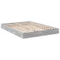 vidaXL Bettgestell Grau Sonoma 135x190 cm Holzwerkstoff vidaXL Bettgestell Grau Sonoma 135x190 cm Holzwerkstoff