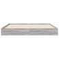 vidaXL Bettgestell Grau Sonoma 135x190 cm Holzwerkstoff vidaXL Bettgestell Grau Sonoma 135x190 cm Holzwerkstoff