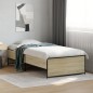 vidaXL Bettgestell Sonoma-Eiche 100x200 cm Holzwerkstoff und Metall vidaXL Bettgestell Sonoma-Eiche 100x200 cm Holzwerkstoff und Metall