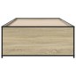 vidaXL Bettgestell Sonoma-Eiche 100x200 cm Holzwerkstoff und Metall vidaXL Bettgestell Sonoma-Eiche 100x200 cm Holzwerkstoff und Metall