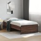 vidaXL Bettgestell Braun Eichen-Optik 100x200 cm Holzwerkstoff Metall vidaXL Bettgestell Braun Eichen-Optik 100x200 cm Holzwerkstoff Metall