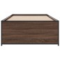 vidaXL Bettgestell Braun Eichen-Optik 100x200 cm Holzwerkstoff Metall vidaXL Bettgestell Braun Eichen-Optik 100x200 cm Holzwerkstoff Metall